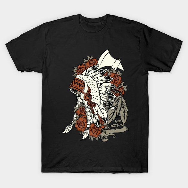 Indian Tribal T-Shirt by PaunLiviu